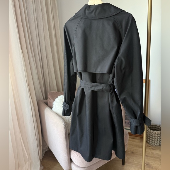 MANGO Black Trench Coat – Size L - Picture 7 of 13